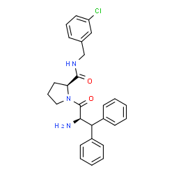 ChemSpider 2D Image | beta-Phenyl-D-phenylalanyl-N-(3-chlorobenzyl)-L-prolinamide | C27H28ClN3O2