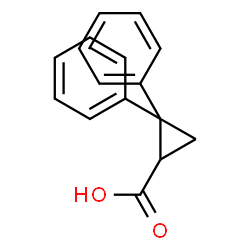 ChemSpider 2D Image | 2,2-Diphenylcyclopropanecarboxylic acid | C16H14O2
