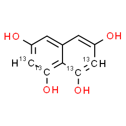 ChemSpider 2D Image | 1,3,6,8-(1,2,7,8-~13~C_4_)Naphthalenetetrol | C613C4H8O4