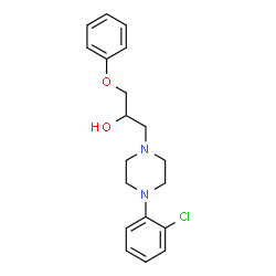 ChemSpider 2D Image | 1-[4-(2-Chlorophenyl)-1-piperazinyl]-3-phenoxy-2-propanol | C19H23ClN2O2