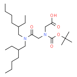 ChemSpider 2D Image | ({2-[Bis(2-ethylhexyl)amino]-2-oxoethyl}{[(2-methyl-2-propanyl)oxy]carbonyl}amino)acetic acid | C25H48N2O5