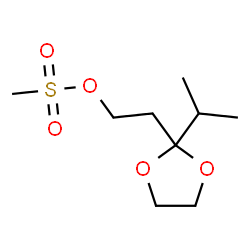 ChemSpider 2D Image | 2-(2-Isopropyl-1,3-dioxolan-2-yl)ethyl methanesulfonate | C9H18O5S