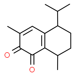 ChemSpider 2D Image | 5-Isopropyl-3,8-dimethyl-5,6,7,8-tetrahydro-1,2-naphthalenedione | C15H20O2