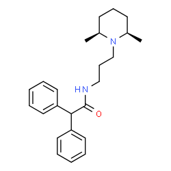ChemSpider 2D Image | N-{3-[(2R,6S)-2,6-Dimethyl-1-piperidinyl]propyl}-2,2-diphenylacetamide | C24H32N2O