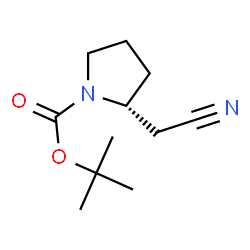 ChemSpider 2D Image | (R)-tert-Butyl 2-(cyanomethyl)pyrrolidine-1-carboxylate | C11H18N2O2