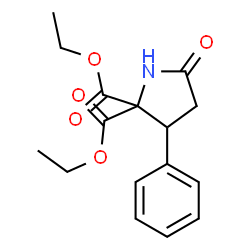 ChemSpider 2D Image | Diethyl 5-oxo-3-phenyl-2,2-pyrrolidinedicarboxylate | C16H19NO5
