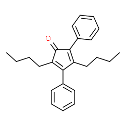 ChemSpider 2D Image | 2,4-Dibutyl-3,5-diphenyl-2,4-cyclopentadien-1-one | C25H28O