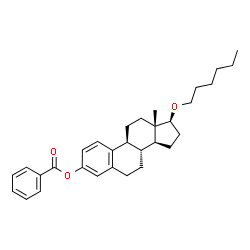 ChemSpider 2D Image | (17beta)-17-(Hexyloxy)estra-1,3,5(10)-trien-3-yl benzoate | C31H40O3