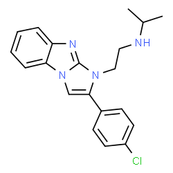 ChemSpider 2D Image | N-{2-[2-(4-Chlorophenyl)-1H-imidazo[1,2-a]benzimidazol-1-yl]ethyl}-2-propanamine | C20H21ClN4