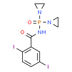 ChemSpider 2D Image | N-[Bis(1-aziridinyl)phosphoryl]-2,5-diiodobenzamide | C11H12I2N3O2P
