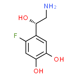 ChemSpider 2D Image | 4-[(1S)-2-Amino-1-hydroxyethyl]-5-fluoro-1,2-benzenediol | C8H10FNO3