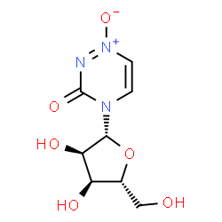 ChemSpider 2D Image | 4-(beta-D-Ribofuranosyl)-1,2,4-triazin-3(4H)-one 1-oxide | C8H11N3O6