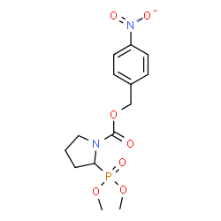 ChemSpider 2D Image | 4-Nitrobenzyl 2-(dimethoxyphosphoryl)-1-pyrrolidinecarboxylate | C14H19N2O7P