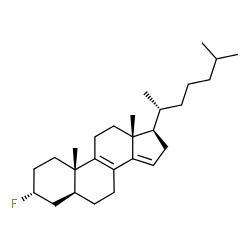 ChemSpider 2D Image | (3alpha,5alpha)-3-Fluorocholesta-8,14-diene | C27H43F
