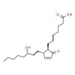 ChemSpider 2D Image | (15S)-15-Hydroxy-9-oxoprosta-5,10,13-trien-1-oic acid | C20H30O4