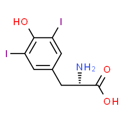 ChemSpider 2D Image | 3,5-Diiodo-L-tyrosine | C9H9I2NO3