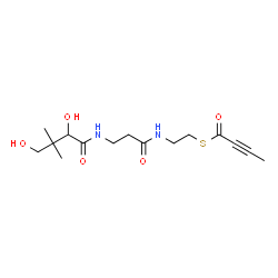 ChemSpider 2D Image | S-(2-{[N-(2,4-Dihydroxy-3,3-dimethylbutanoyl)-beta-alanyl]amino}ethyl) 2-butynethioate | C15H24N2O5S