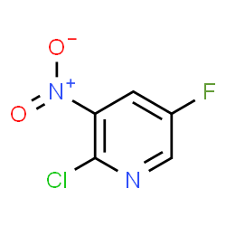 ChemSpider 2D Image | 2-CHLORO-5-FLUORO-3-NITROPYRIDINE | C5H2ClFN2O2
