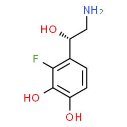 ChemSpider 2D Image | 4-[(1S)-2-Amino-1-hydroxyethyl]-3-fluoro-1,2-benzenediol | C8H10FNO3