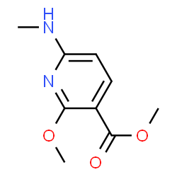 ChemSpider 2D Image | methyl 2-methoxy-6-methylaminopyridine-3-carboxylate | C9H12N2O3