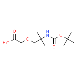 ChemSpider 2D Image | {2-[(tert-Butoxycarbonyl)amino]-2-methylpropoxy}acetic acid | C11H21NO5