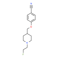 ChemSpider 2D Image | 1-(2-fluoroethyl)-4-((4-cyanophenoxy)methyl)piperidine | C15H19FN2O