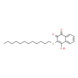 ChemSpider 2D Image | 3-(Dodecylsulfanyl)-4-hydroxy-1,2-naphthalenedione | C22H30O3S