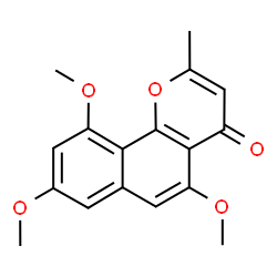 ChemSpider 2D Image | 5,8,10-Trimethoxy-2-methyl-4H-benzo[h]chromen-4-one | C17H16O5