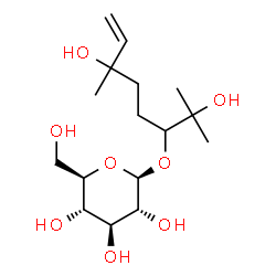ChemSpider 2D Image | 2,6-Dihydroxy-2,6-dimethyl-7-octen-3-yl beta-D-glucopyranoside | C16H30O8