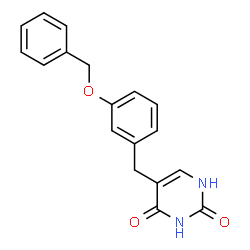 ChemSpider 2D Image | 5-[3-(benzyloxy)benzyl]pyrimidine-2,4-diol | C18H16N2O3