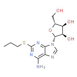 ChemSpider 2D Image | 2-(Propylsulfanyl)adenosine | C13H19N5O4S
