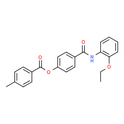ChemSpider 2D Image | 4-[(2-Ethoxyphenyl)carbamoyl]phenyl 4-methylbenzoate | C23H21NO4