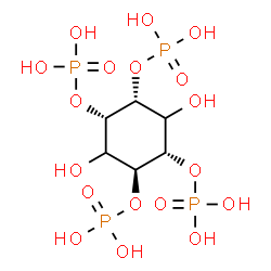 ChemSpider 2D Image | (1R,2S,4S,5S)-3,6-Dihydroxy-1,2,4,5-cyclohexanetetrayl tetrakis[dihydrogen (phosphate)] | C6H16O18P4