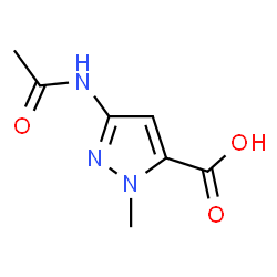 ChemSpider 2D Image | 5-acetamido-2-methylpyrazole-3-carboxylic acid | C7H9N3O3