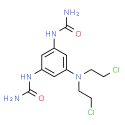 ChemSpider 2D Image | 1,1'-{5-[Bis(2-chloroethyl)amino]-1,3-phenylene}diurea | C12H17Cl2N5O2