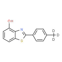 ChemSpider 2D Image | 2-[4-(~2~H_3_)Methylphenyl]-1,3-benzothiazol-4-ol | C14H8D3NOS