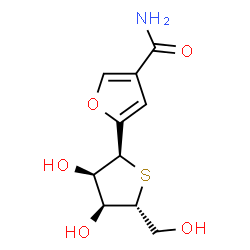 ChemSpider 2D Image | (1S)-1,4-Anhydro-1-(4-carbamoyl-2-furyl)-1-thio-D-ribitol | C10H13NO5S