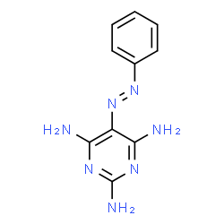 ChemSpider 2D Image | 5-(2-Phenyldiazenyl)-2,4,6-pyrimidinetriamine | C10H11N7