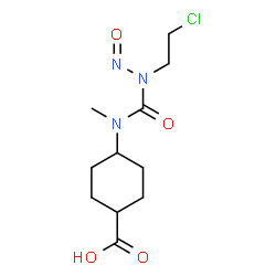 ChemSpider 2D Image | 4-{[(2-Chloroethyl)(nitroso)carbamoyl](methyl)amino}cyclohexanecarboxylic acid | C11H18ClN3O4