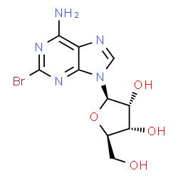 ChemSpider 2D Image | 2-Bromoadenosine | C10H12BrN5O4