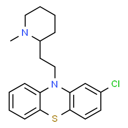 ChemSpider 2D Image | 2-chloro-10-[2-(1-methyl-2-piperidyl)ethyl] phenothiazine | C20H23ClN2S