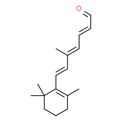 ChemSpider 2D Image | (2E,4E,6E)-5-Methyl-7-(2,6,6-trimethyl-1-cyclohexen-1-yl)-2,4,6-heptatrienal | C17H24O