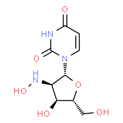 ChemSpider 2D Image | 2'-Deoxy-2'-(hydroxyamino)uridine | C9H13N3O6