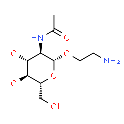 ChemSpider 2D Image | 2-Aminoethyl 2-acetamido-2-deoxy-beta-D-glucopyranoside | C10H20N2O6