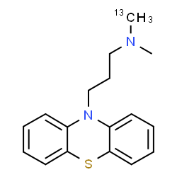 ChemSpider 2D Image | N-Methyl-N-(~13~C)methyl-3-(10H-phenothiazin-10-yl)-1-propanamine | C1613CH20N2S
