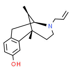 ChemSpider 2D Image | (1S,9S,13R)-10-Allyl-1,13-dimethyl-10-azatricyclo[7.3.1.0~2,7~]trideca-2,4,6-trien-4-ol | C17H23NO