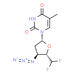 ChemSpider 2D Image | 3'-Azido-3',5'-dideoxy-5',5'-difluorothymidine | C10H11F2N5O3