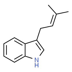 ChemSpider 2D Image | 1H-Indole, 3-(3-methyl-2-butenyl)- | C13H15N