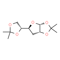 ChemSpider 2D Image | (3aR,5S,6aR)-5-((R)-2,2-Dimethyl-1,3-dioxolan-4-yl)-2,2-dimethyltetrahydrofuro[2,3-d][1,3]dioxole | C12H20O5