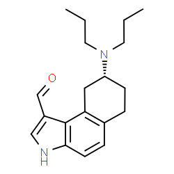 ChemSpider 2D Image | (8R)-8-(Dipropylamino)-6,7,8,9-tetrahydro-3H-benzo[e]indole-1-carbaldehyde | C19H26N2O